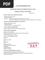 Glucose Syrup MSDS (Shandong Zhonggu) PDF