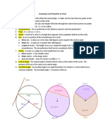 Vocabulary and Properties of Circles