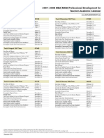 2008 MBA MSM Academic Calendar