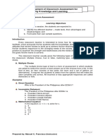 Development of Classroom Assessment