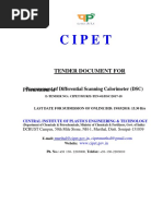 Cipet: Tender Document For