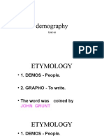 Demography: Unit VII