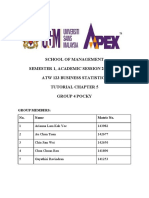 School of Management Semester 1, Academic Session 2020/2021 Atw 123 Business Statistics Tutorial Chapter 5 Group 4 Pocky