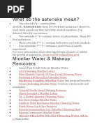 What Do The Asterisks Mean?: Bioderma Sensibio Micellar Water