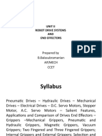 Unit Ii Robot Drive Systems AND End Effectors: Prepared by B.Balasubramanian Ap/Mech Ccet