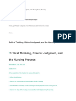 Critical Thinking Clinical Judgment and Nursing Process - Nurse Key