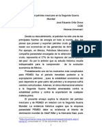 El Papel Del Petróleo Mexicano en La Segunda Guerra Mundial