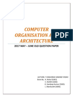 Computer Organization and Architecture (COA) 2017 May - June Old Solved Question Paper