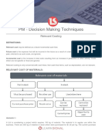 PM - Decision Making Techniques: Relevant Costing