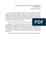 Sémiotique Triadique, Détachement Du Sens Et Pragmatique, Vers Une Anthropologie Communicationnelle