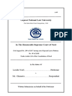 GNLU First Intra Round Moot Memorial (A-49)