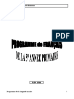 Programme Francais 5ap