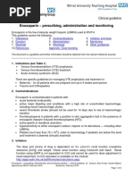 Enoxaparin - Prescribing, Administration and Monitoring