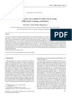 Determining The Wax Content of Crude Oils by Using Differential Scanning Calorimetry