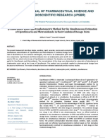 Q-Absorbance Ratio Spectrophotometric Method For The Simultaneous Estimation of Ciprofloxacin and Metronidazole in Their Combined Dosage Form