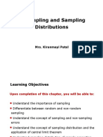 Sampling and Sampling Distributions: Mrs. Kiranmayi Patel