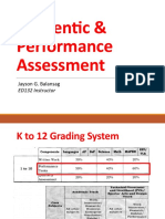 Authentic & Performance Assessment