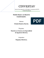 Modelo Lineal y No Lineal de Transformador.: Orlando Ram Írez Barrón