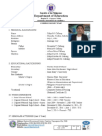 Department of Education: Curriculum Vitae