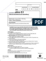 Statistics S1: Pearson Edexcel GCE