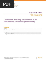 Safenet HSM: Lunaprovider: Recovering From The Loss of All Ha Members Using Lunaslotmanager - Reinitialize