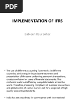 Implementation of Ifrs