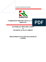 High Prepackaged Magensium Anode Specificaiton