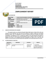 Accomplishment Report: Mercedes National High School