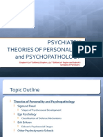 Psychiatry Theories of Personality and Psychopathology