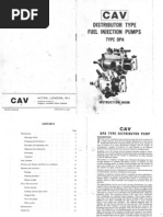 Lucas CAV DPA Injection Pump Instruction Book