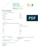 Membership Application and Grade Transfer Form: Part A-Personal Details