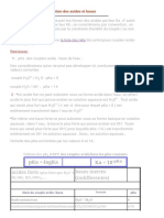 Classification Des Acides Et Des Bases