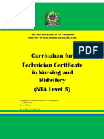 Curriculum For NTA Level 5 Nursing PDF