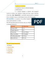 Biomaterial: Selection of Materials Lect. 7