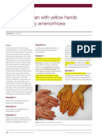 A Young Woman With Yellow Hands and Secondary Amenorrhoea: Clinical