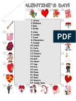 Saint Valentines Day Matching Picture Dictionaries - 95443