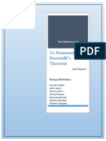To Demonstrate Bernoulli's Theorem: Group Members