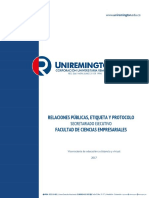 Relaciones Publicas Etiqueta y Protocolo 2017