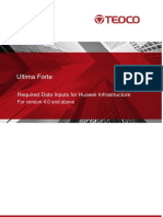 Ultima Forte Required Data Inputs For Huawei Infrastructure PDF