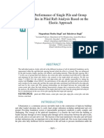 Performance of Single Pile and Group Piles in Piled Raft Analysis Based On The Elastic Approach