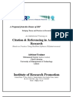 Citation & Referencing in Academic Research: Institute of Research Promotion