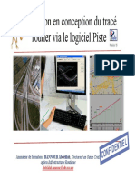 Formation en Conception Du Tracé Routier Par Logiciel Piste PDF