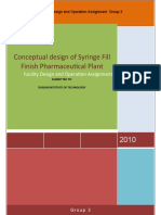 Conceptual Design of Syringe Fill Finish Pharmaceutical Plant