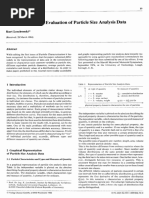 Representation and Evaluation of Particle Size Analysis Data