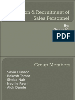 Recruitment & Selection of Sales Personnel Finale