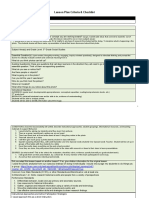 Lesson Plan Criteria & Checklist