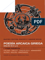 Poesíia Arcaica Griega PDF