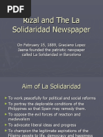 Rizal and The La Solidaridad Newspaper