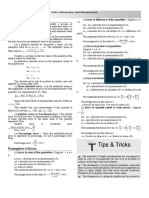 Errors of Measurement: Units, Dimensions and Measurement