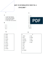 Grade 7 Answer Key